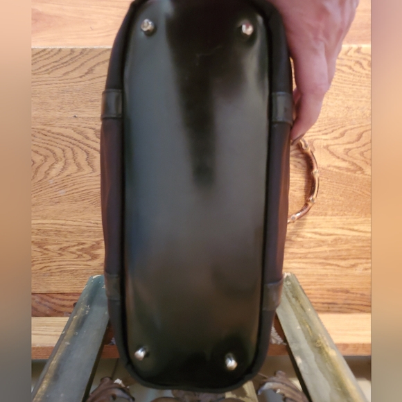 Gucci Vintage Black Nylon Bamboo Tote Bag - Picture 9 of 15